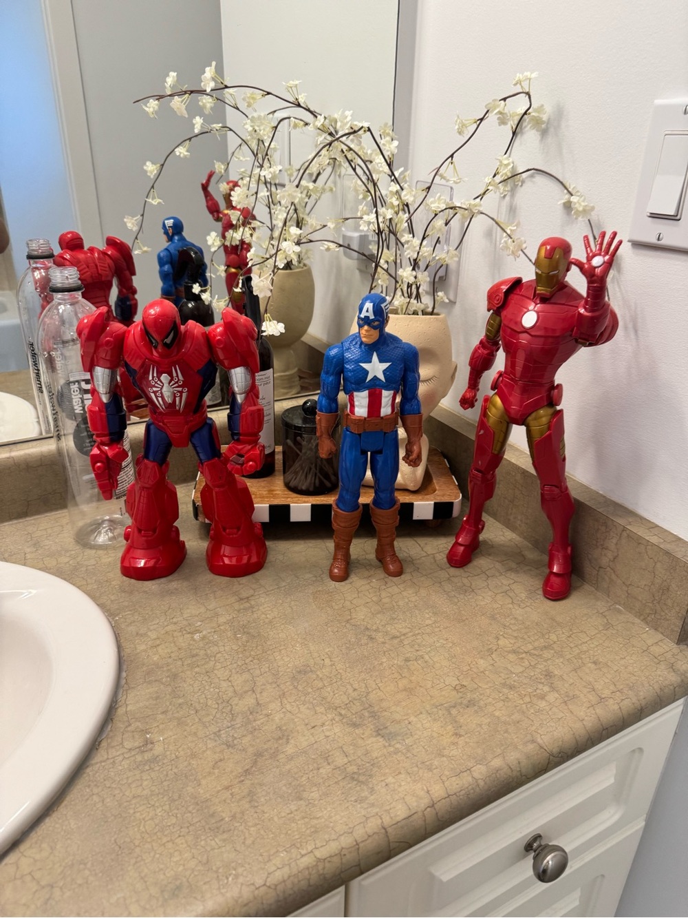 Spider-Man/Captain America/Iron Man  Figurine Set - Home Accents